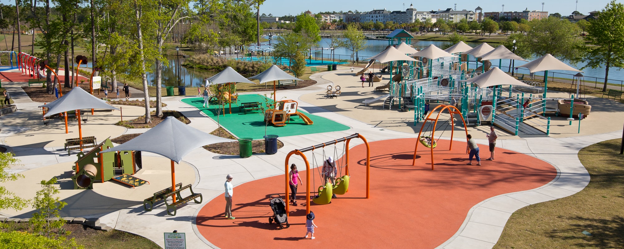 Aerial image of Savannah's playground